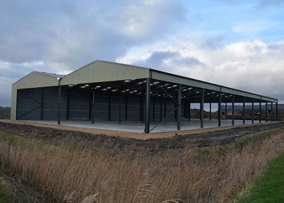 Panel Dinding Sandwich Pabrik Struktur Baja Prebuilt Span Ganda