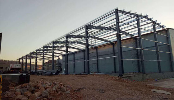 Gudang Industri Iso Lulus Struktur Baja Bangunan Rockwool Sandwich Panel